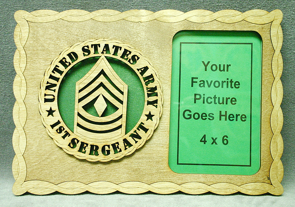 Army Rank 1st Sergeant Picture Frame